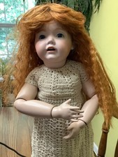 Wee 3 Modacrylic Doll Wig - Style: Aimee, Size: 14-15 1/2, Color: Carrot Red