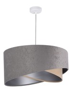 Pendelleuchte Grau Beige Silber Ø50Cm Velours Optik Schlafzimmer HäNgelampe
