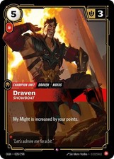 1X-Draven - Showboat - 028/298 - Rare - Foil-Riftbound 01 Origins-Riftbound Leag — live eBay listing