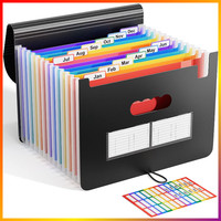 Erweiterbare Aktenmappe 6 FäCher Organizer Dokumentenmappe A4 FüR BüRo Schule