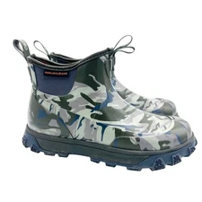 Grundens Men's Deviation Ankle Deck Boots Size 8 Camo Waterproof Fishing Mud