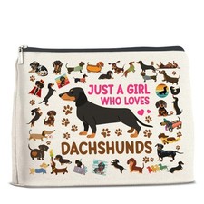 Dachshund Gifts Makeup Bag Weiner Dog Gifts for Girl Women Dog Lovers Cosmeti...