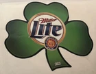 Vintage 2000 Miller Lite & Miller G Draft St. Patrick’s Day Shamrock Beer Sign