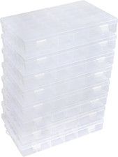 8 PCS 36 Grids Bead Organizer Box Plastic Box Clear Box Organizer 3600 Tackle Bo