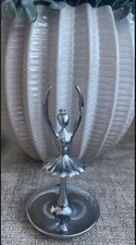 Vintage Silver Ballerina Ring Holder & Trinket Dish