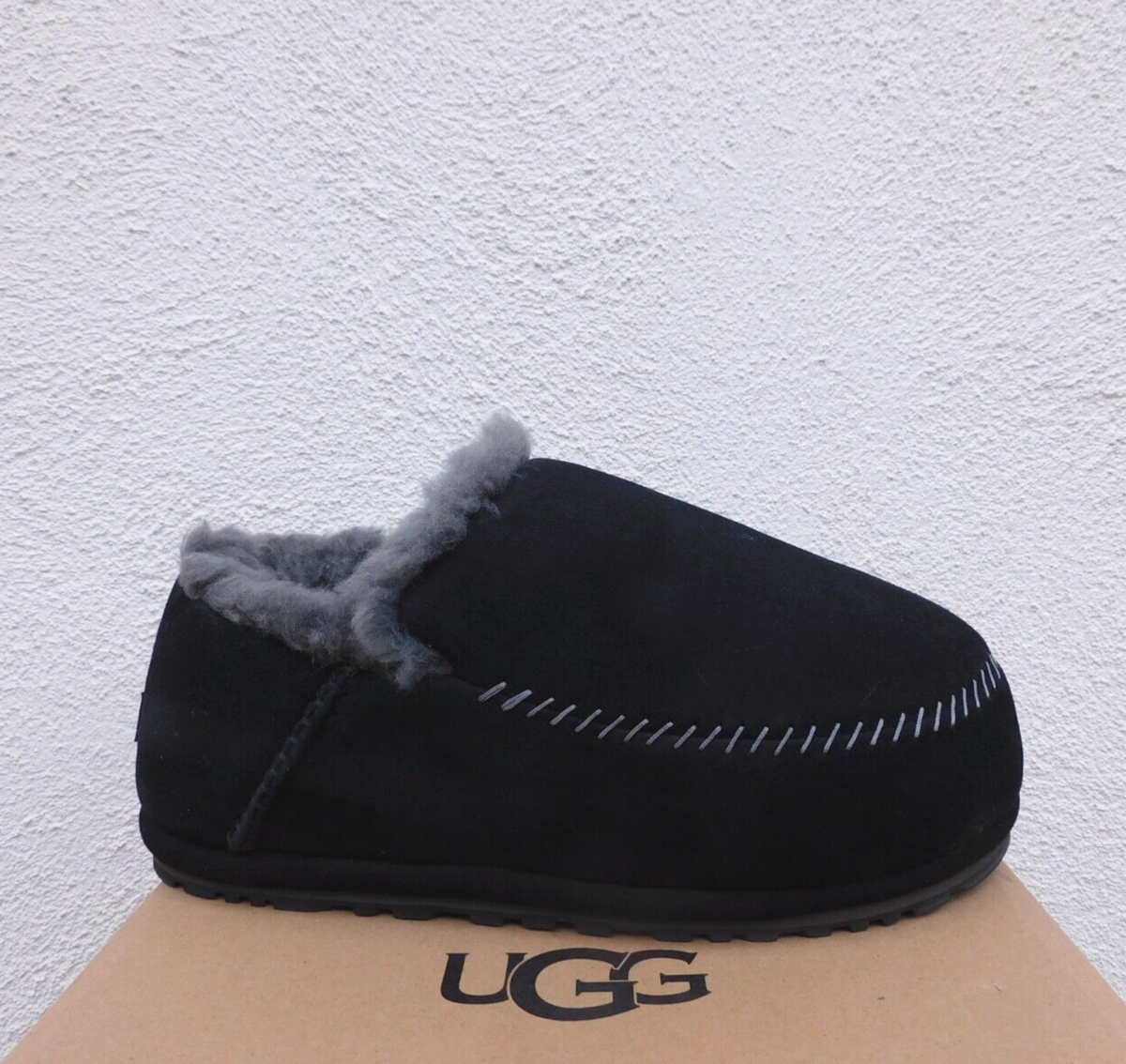 UGG Anders Black Lamb Suede Shearling Lined Slip-On Slippers Mens 7 NEW UGG® Anders for Men | UGG® main image 4