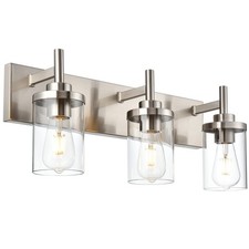 Bathroom Light Fixtures,3-Light Modern Wall Sconce Lighting,Brushed Nickel Va...