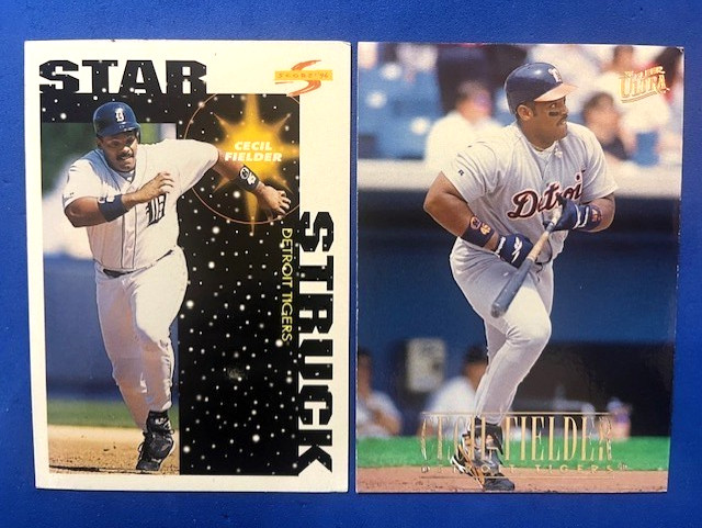 Cecil Fielder 1996 Score Star Struck & 1996 Fleer Ultra Baseball - Tigers