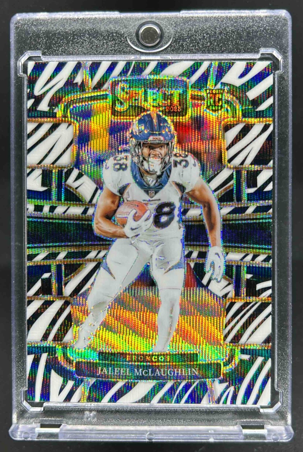 2023 Select Jaleel McLaughlin Zebra Prizm SSP RC Concourse #32 Broncos