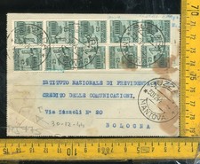 RSI Monumenti Distrutti su Intero Postale Ricoperto (DIFETTI) mj 775