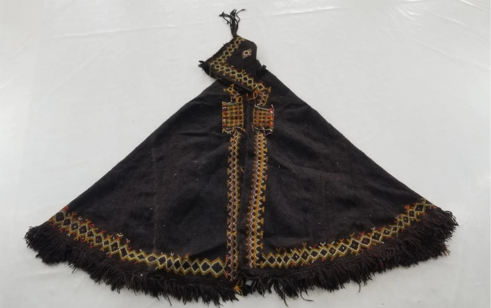 Vintage Traditional Moroccan hooded cloak/cape 159x135cm