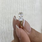 3.5ct Round Band Ring Yellow Gold 14K Labcreated Diamond F/VS — photo 3