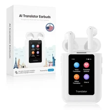 A8 AI Translation Earbuds Real Time with ChatGPT, Language Translator Device ...