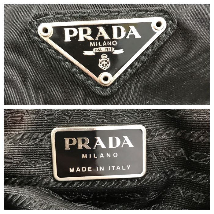 Good condition PRADA trial logo backpack nylon tessuto black k2690 from japan thumbnail 8