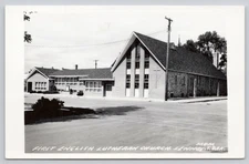 Postcard RPPC South Dakota Lennox First English Lutheran Church 66G