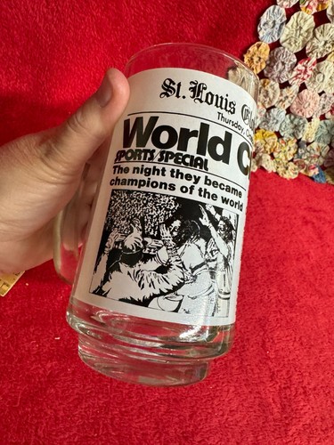 Cardenales de San Luis 1982 Campeones del Mundo Vidrio St Louis Globe Papel Demócrata - Imagen 8 de 8