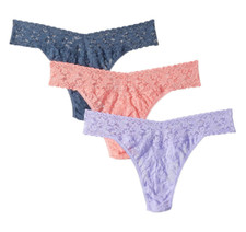Hanky Panky Women's 3 Pack Original Rise Thong Set L101023 One Size Fits 2-12