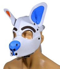 Leather dog mask Pet play hood puppy mask Costume Dog Hood
