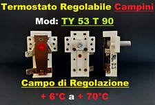 Termostato regolabile bimetallico per elettrodomestici  Campini  70°C TY53 T90