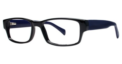 MODERN OPTICAL CHILL UNISEX PLASTIC EYEGLASSES 51-17-140 BLK/PURPLE W/ SOFT CASE