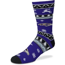 Baltimore Ravens Socks Medium Size 5 to 10 Holiday Christmas