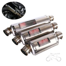 51mm Motorcycle Exhaust Tips Street Bike Muffler Tail Pipe Baffle 440/370/310mm