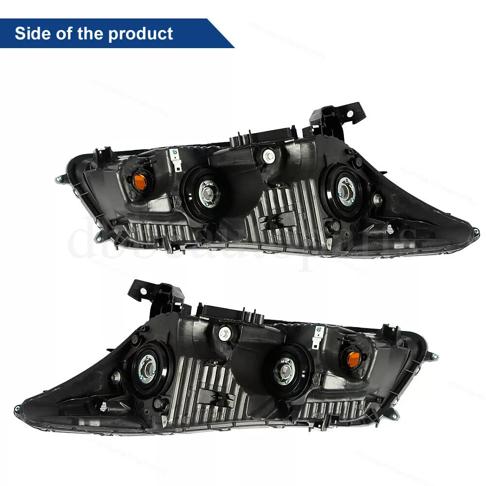 Pair Chrome Headlights HeadLamps Chrome Corner LH+RH For 2008-2012 Honda Accord