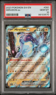 2023 POKEMON SV1V ミライドンex PSA 10 PSA 10 Miraidon ex SAR 102/078 SV1V Violet ex - Pokemon Card