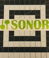Sonor Drum   Head Decal Green High Quality Permanent Vinyl Made      1.75 X 9  