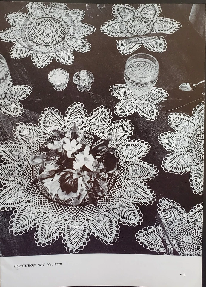 Pineapple Designs Doilies Table Cloths Beds Crochet Patterns By Coats & Clark - Image 3 of 4