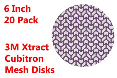 3M  710W Xtract  6'' Net Sanding Discs Cubitron II   Hook and Loop 20 Pack