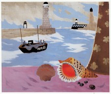 Whitby Shells Yorkshire Mary Fedden print in 11 x 14 inch mount SUPERB