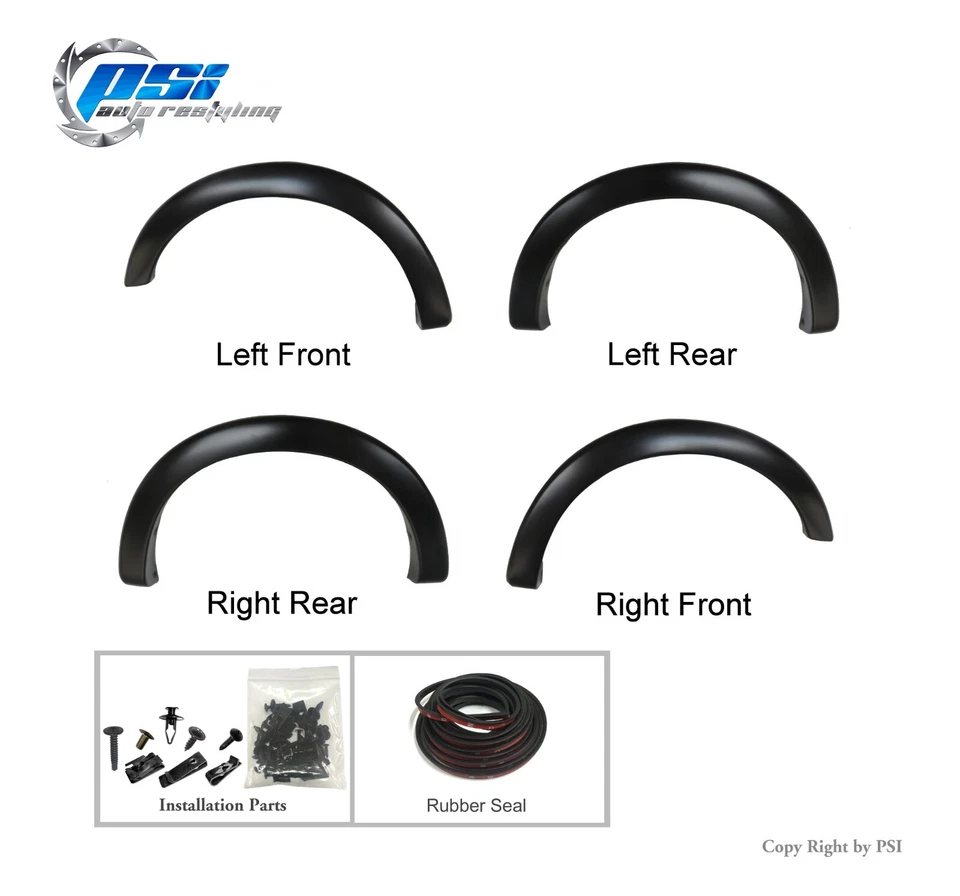 OE Style Fender Flares Fits Ford F-250, F-350 Super Duty 17-22 Paintable Finish Foto 2 de 4