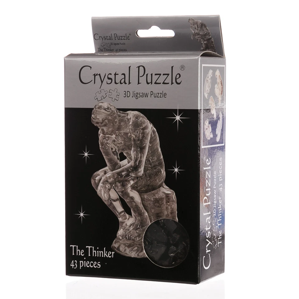 NEW Games 3D Crystal Jigsaw Puzzle The Thinker 43pce
