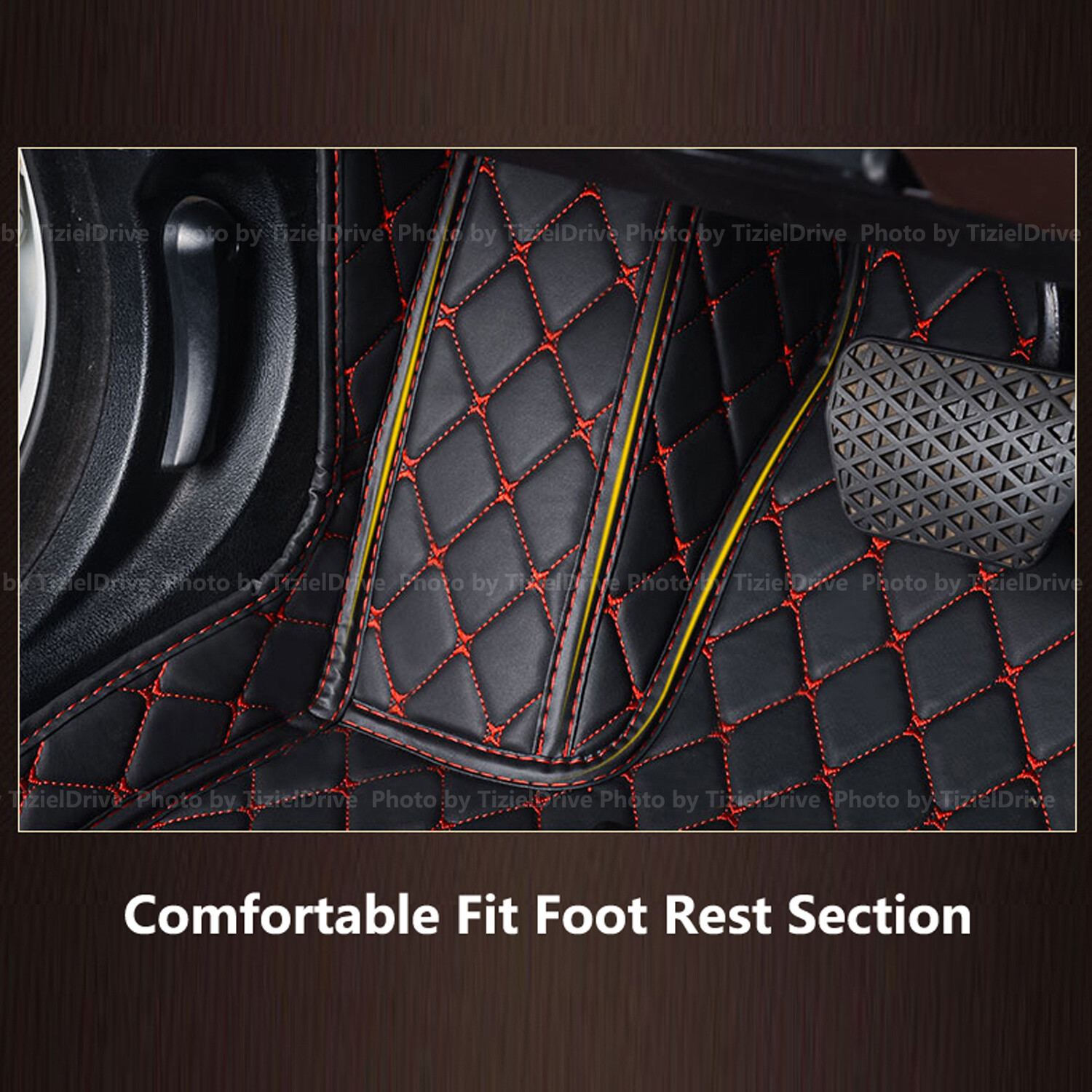 Luxury Tailored Custom Made Car Floor Mat Carpet Full Set PU Leather