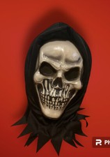 Halloween Skull Mask With Blood Flowing Down Face Creepy Scary