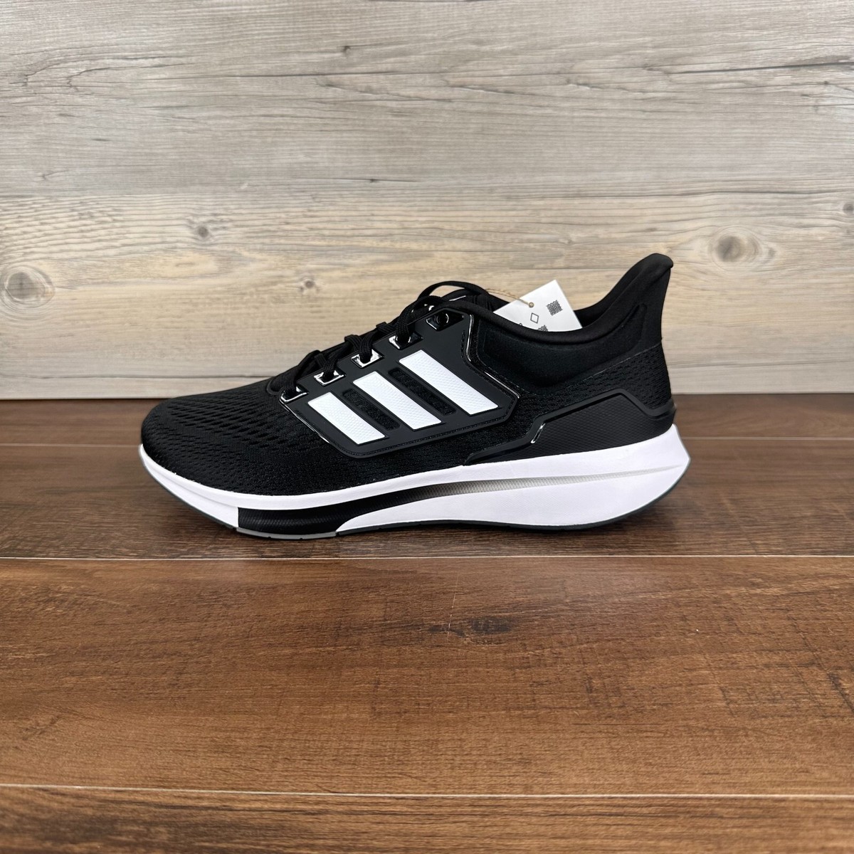 adidas EQ21 Run Black White Mens Size 8 Core Black Cloud White