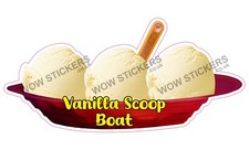 Eiswagen Aufkleber Vanilleschaufel Eis Boot Eisbecher Trailer Decals