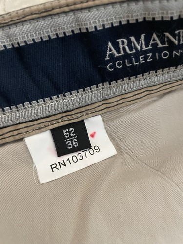 ARMANI COLLEZIONI Free Hand Stripe Print Flat Front Cotton Trouser Size 36 $395 - Picture 6 of 8