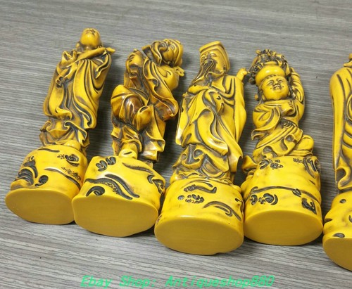 7.8'' Old Chinese Mythology People 8 Eight Immortals God Fairy Statue Set - Picture 8 of 9