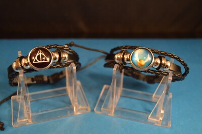 Lot of 2 HARRY POTTER  Noosa Charm LEATHER SURFER BRACELET  Fashion Jewelry USA!