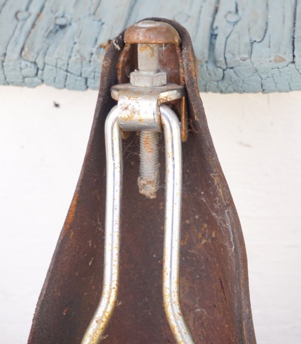 Vintage Brooks Professional Leather Saddle Wrights Ideale Berthoud Copper Rivets - Picture 11 of 13