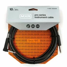 MXR DCIX10R Pro Series 10 ft. Straight to Right Angle Instrument Cable, Black