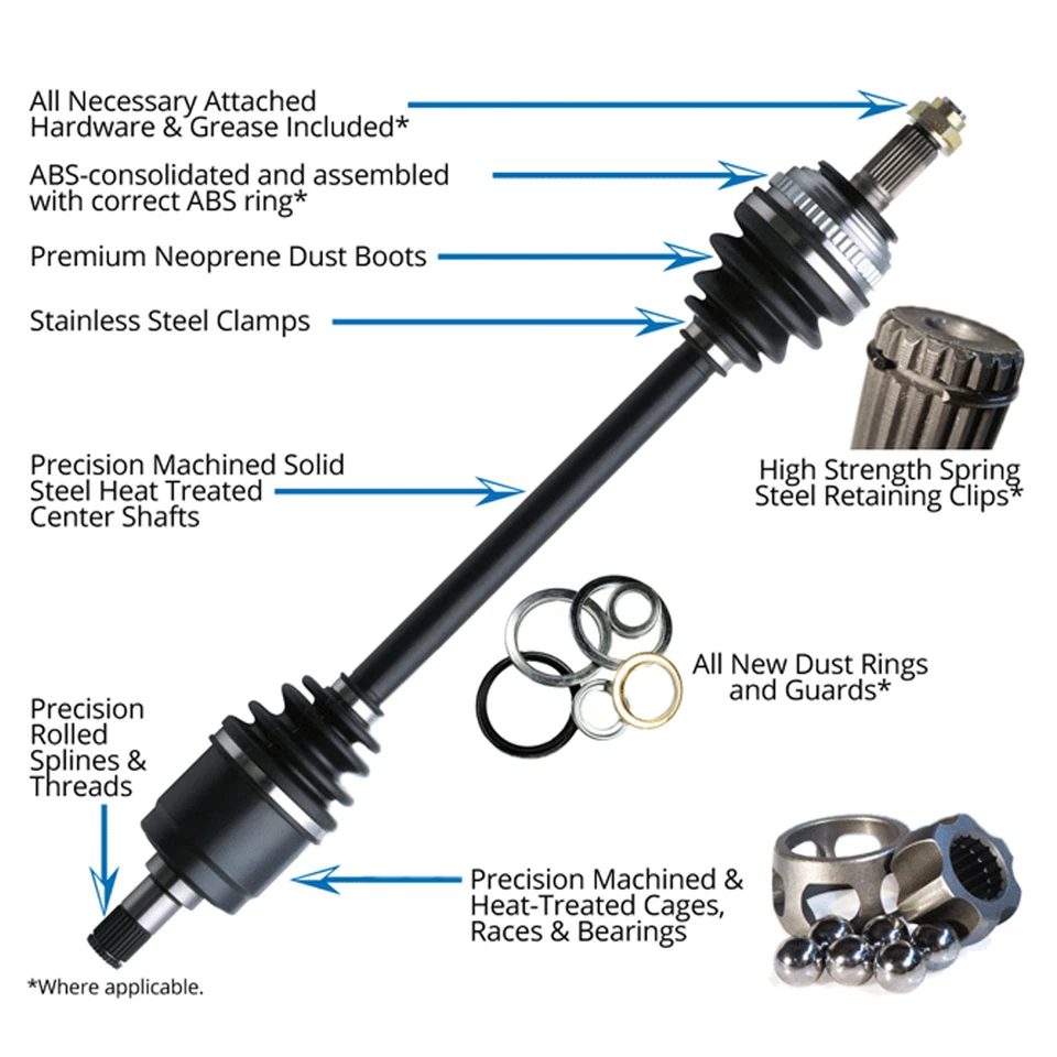 Eje articulado CV delantero izquierdo para Buick Riviera 1985 1984 1983 1982 1981 1980 1979 Foto 2 de 2