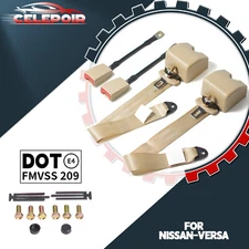 3 Point Safety Adjustable Seat Belt Straps Car Vehicle Belt for Nissan-Versa