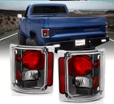 73-87 CHEVY SILVERADO TRUCK/TAHOE TAIL LIGHTS BLK 84 83