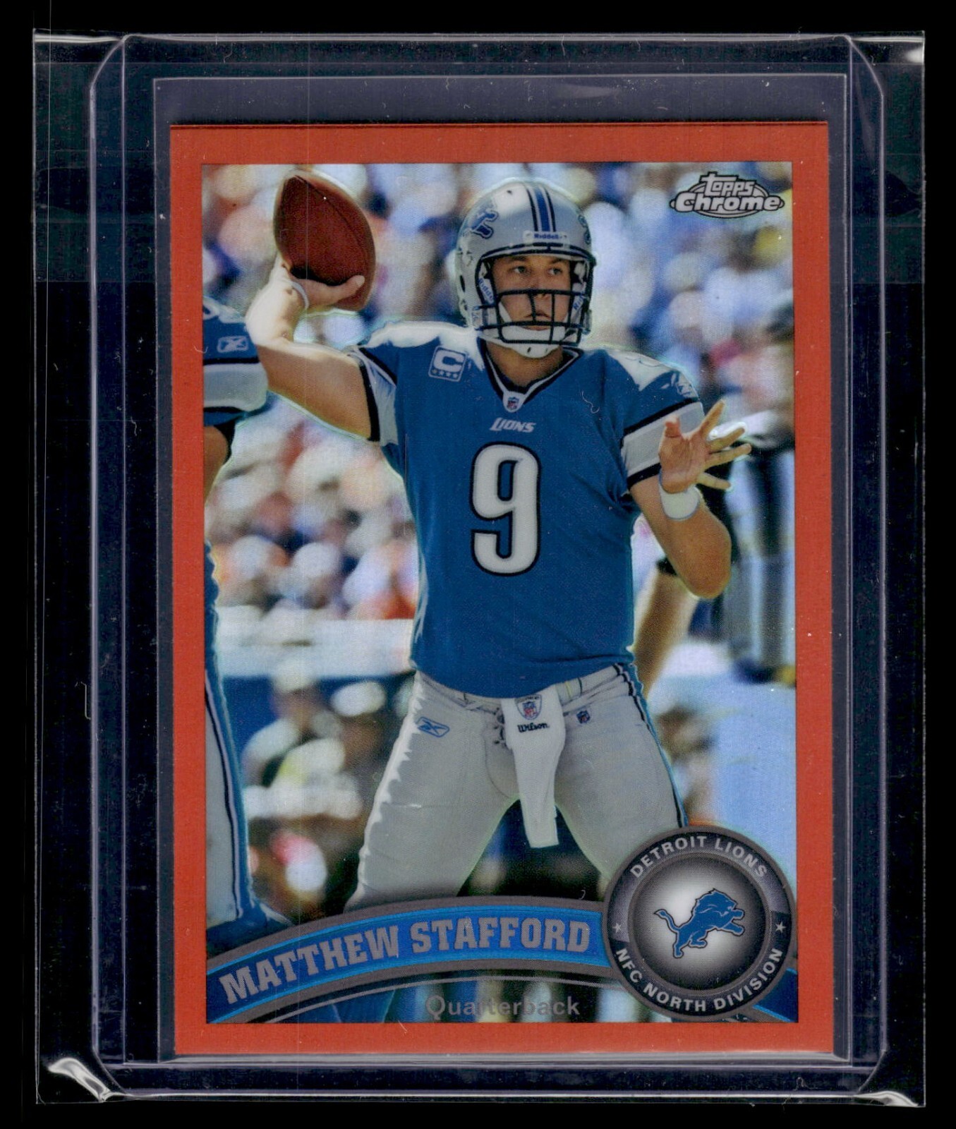 2011 Topps Chrome Orange Refractor #4 Matthew Stafford Lions QTY