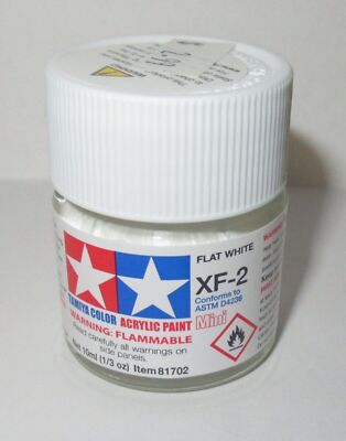 Tamiya Color Acrylic Paint Mini Flat White #XF-2 (10ml) NEW