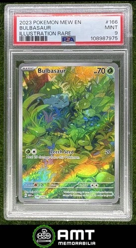 Bulbasaur PSA 9 2023 Pokemon Mew EN SV 151 #166/165 7975 Illustration Rare