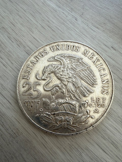 1968 25 Pesos Mexico Olympics silver .720 lot 3242
